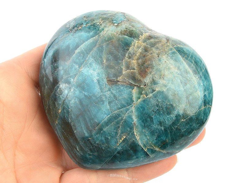 Blue apatite heart (397g)