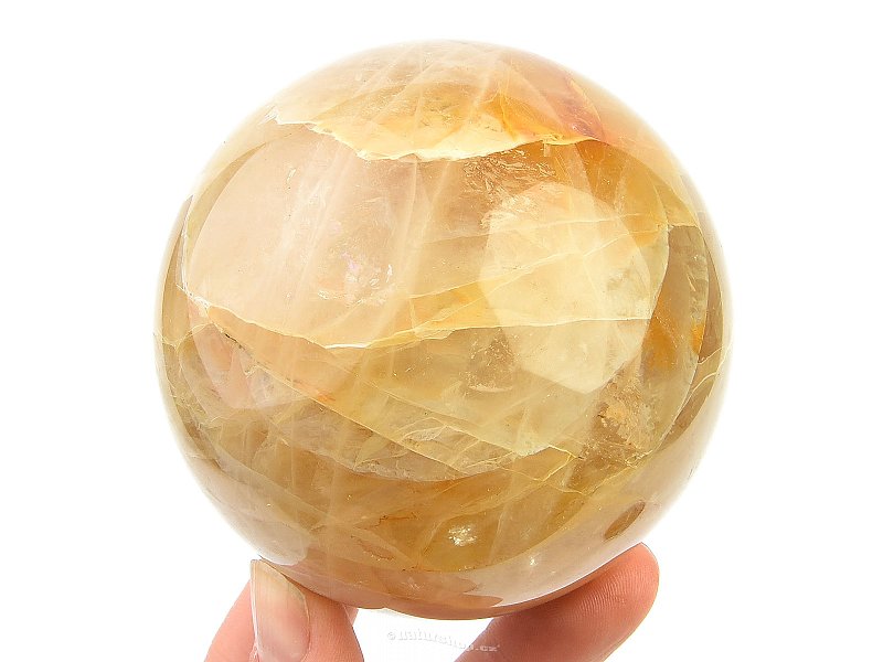 Crystal with limonite smooth ball 697g
