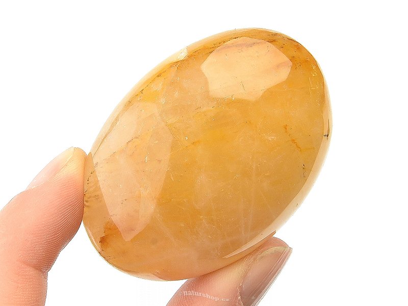 Smooth crystal with limonite 81g