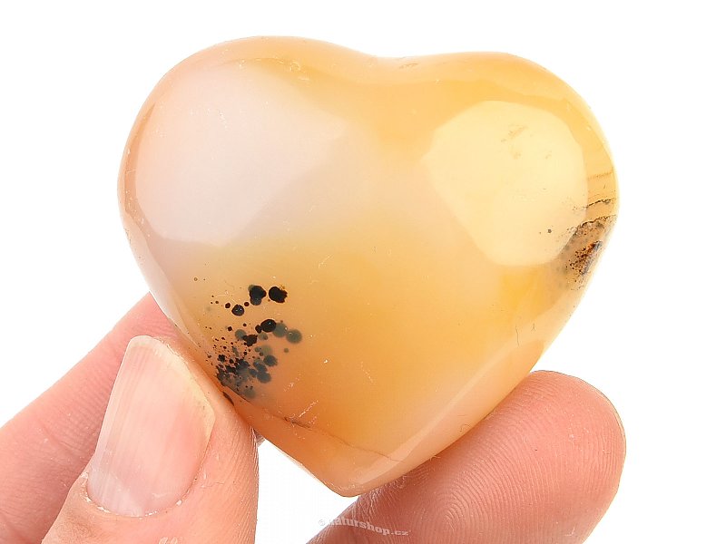 Agate with dendrites heart shape 39g
