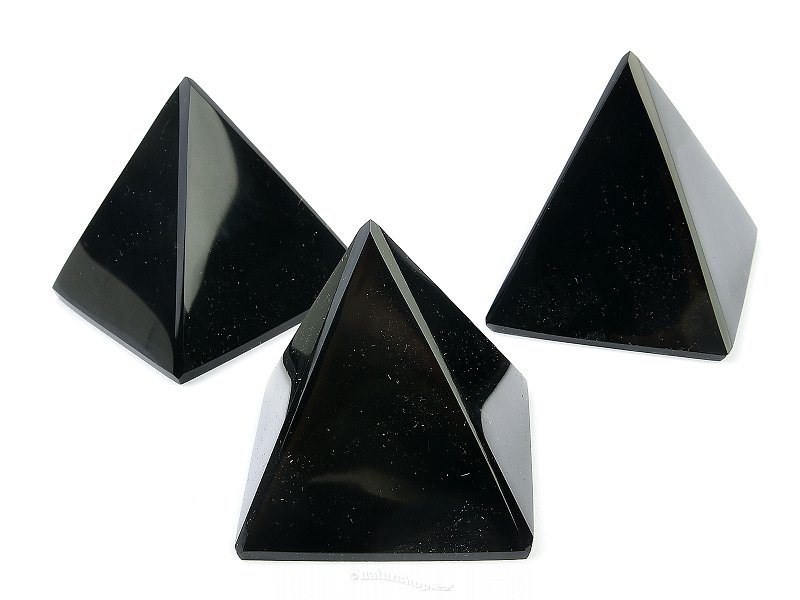 Obsidiánová pyramida 5cm (Mexiko)