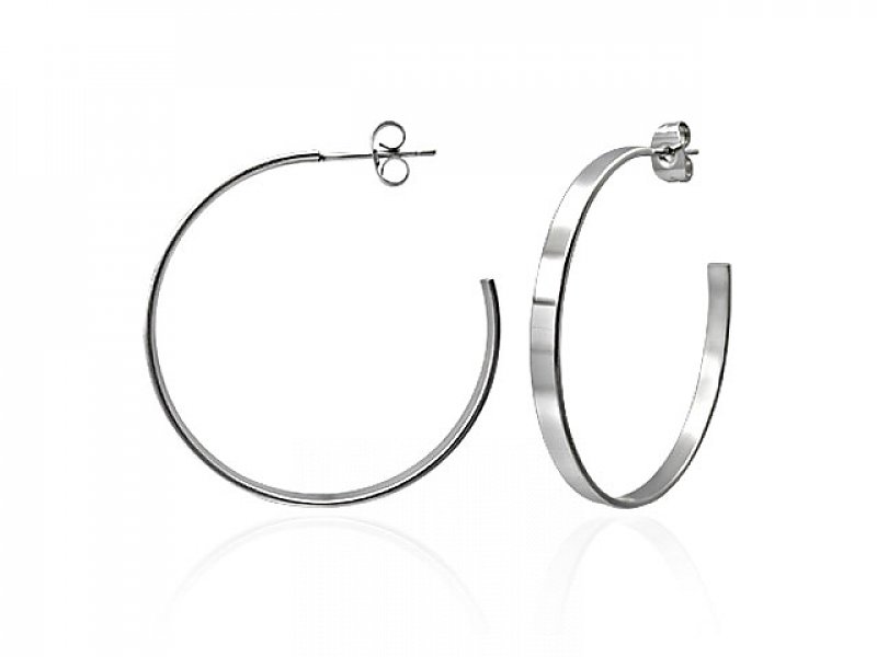 38 mm stainless steel earrings semicircles