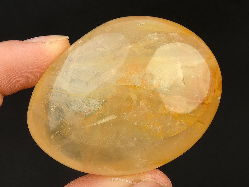 Polished crystal with limonite 84g