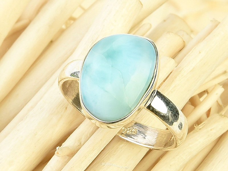 Larimar silver ring size 50 Ag 925/1000 3.02g
