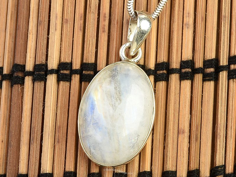 Moonstone silver pendant oval Ag 925/1000 5.63g