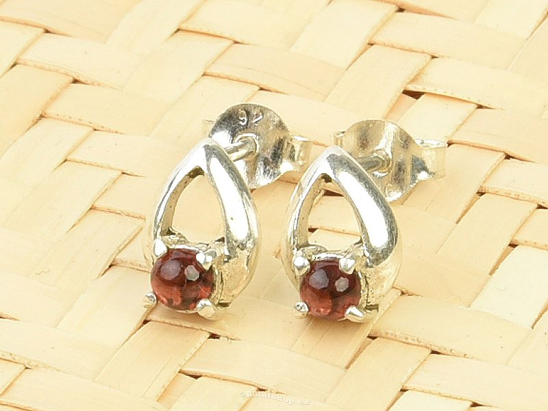 Earrings with garnet Ag 925/1000 purse