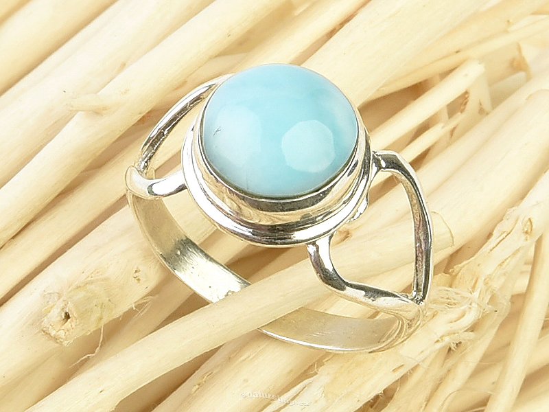 Larimar ring decorated round size 59 Ag 925/1000 4.1g