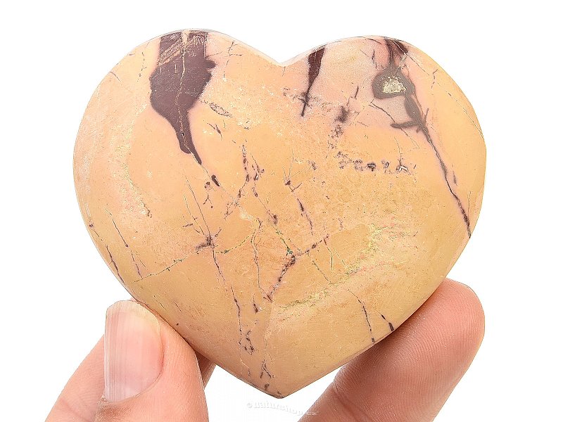 Hladké srdce z jaspisu 96g (Maroko)