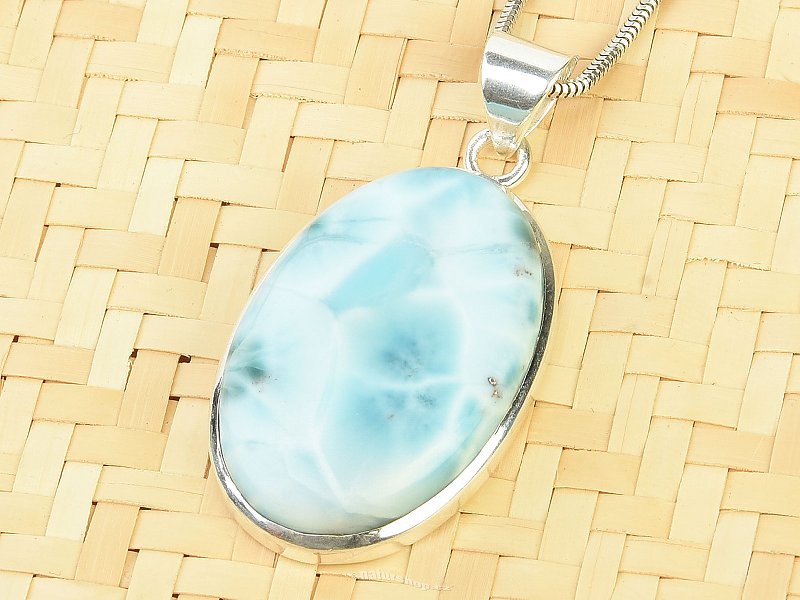 Silver pendant with larimar Ag 925/1000 11.2g