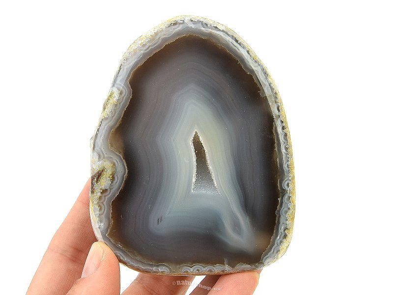 Agate geode with cavity 348g