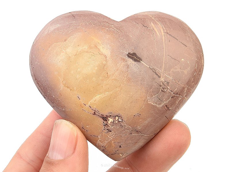 Hladké srdce z jaspisu 106g (Maroko)