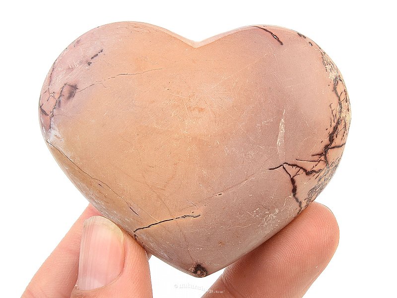 Hladké srdce z jaspisu 87g (Maroko)