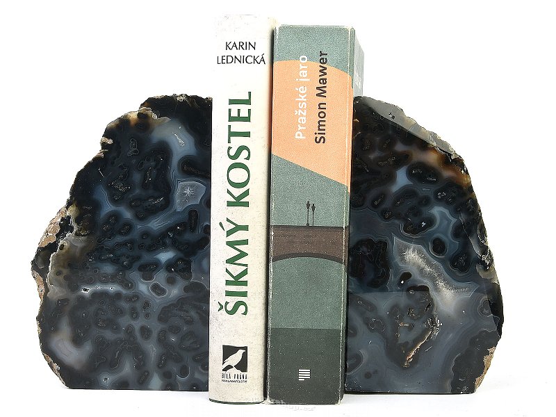 Agate bookends 1980g