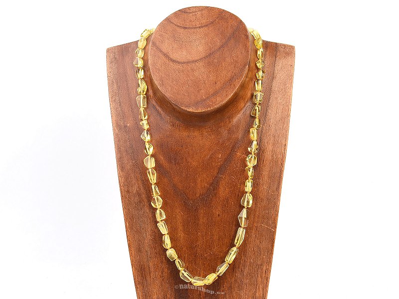 Amber necklace bright yellow irregular pieces (13.8g)