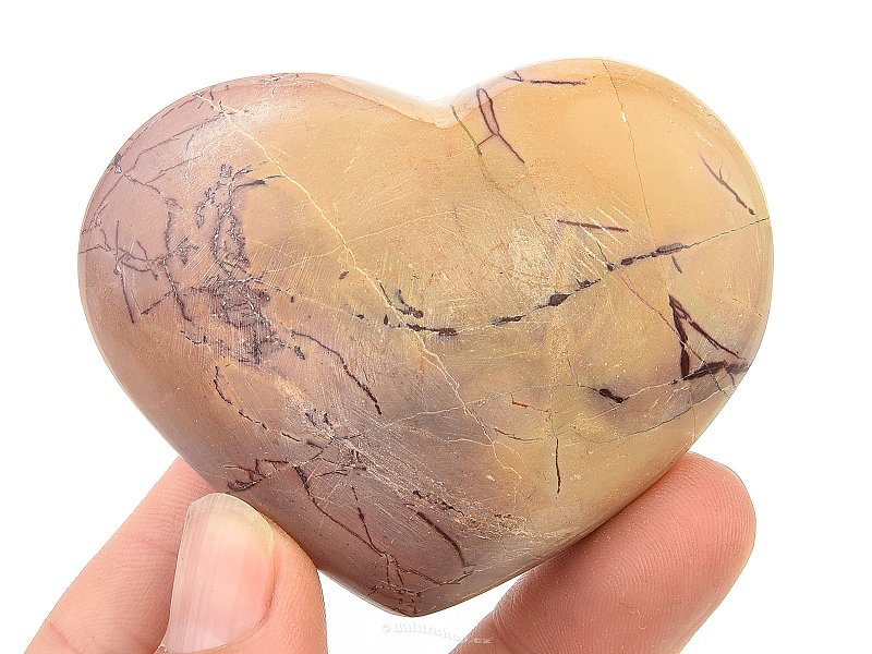 Hladké srdce z jaspisu 107g (Maroko)
