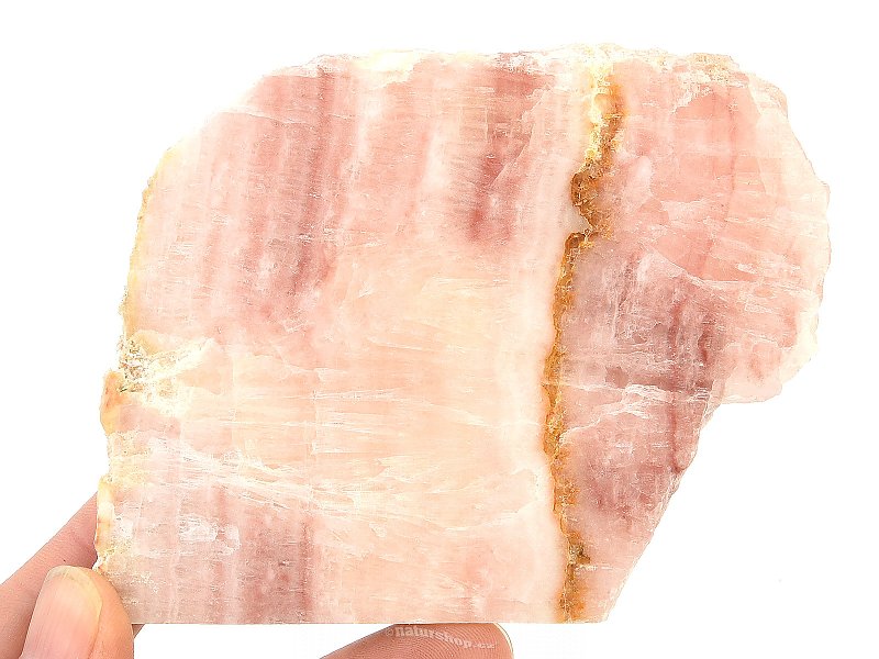 Pink calcite/aragonite slice 138g