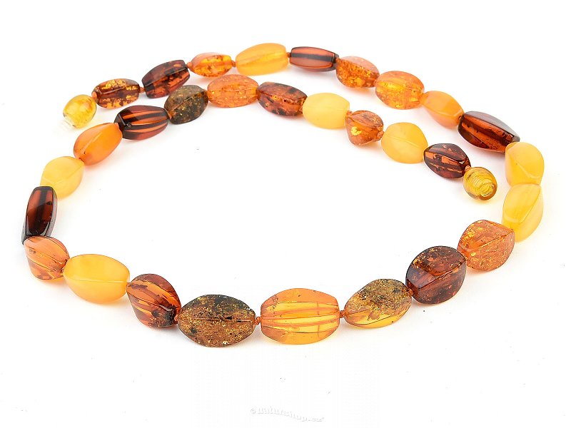 Amber necklace roped mix of shades 46cm