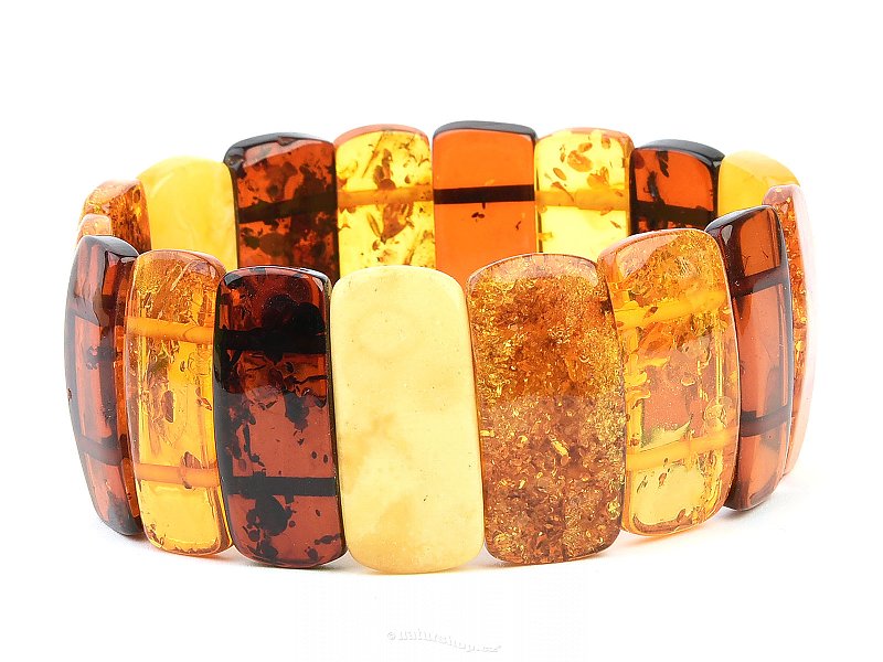 Wide amber bracelet 28mm