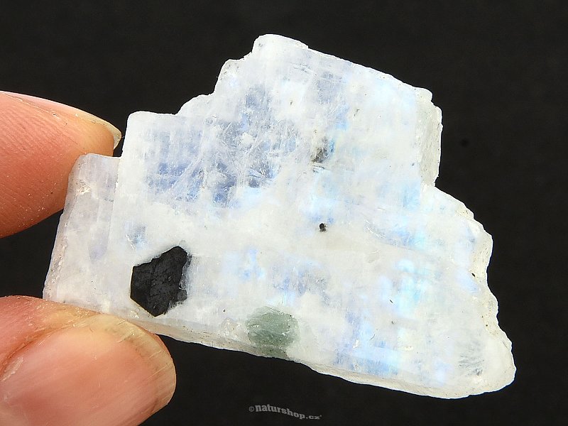 Moonstone slice with tourmaline from India 8.8 g