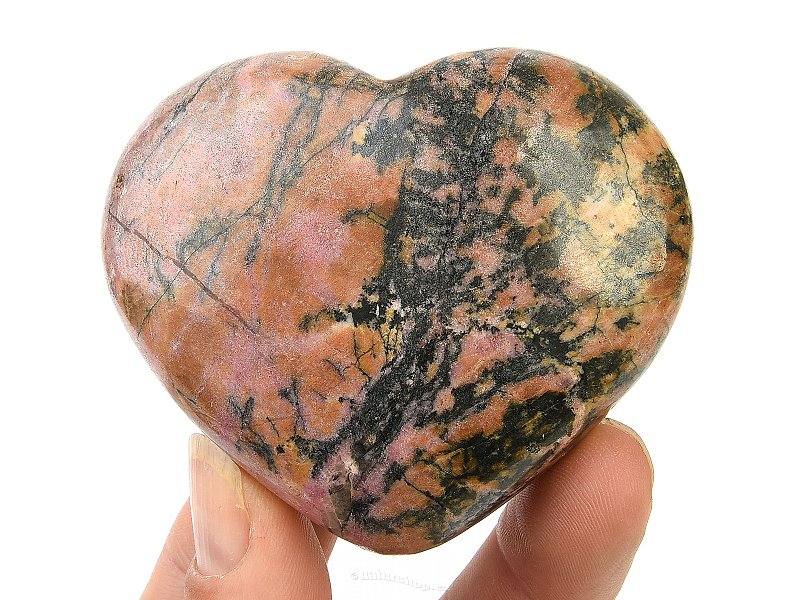 Rhodonite heart 200g (67mm)
