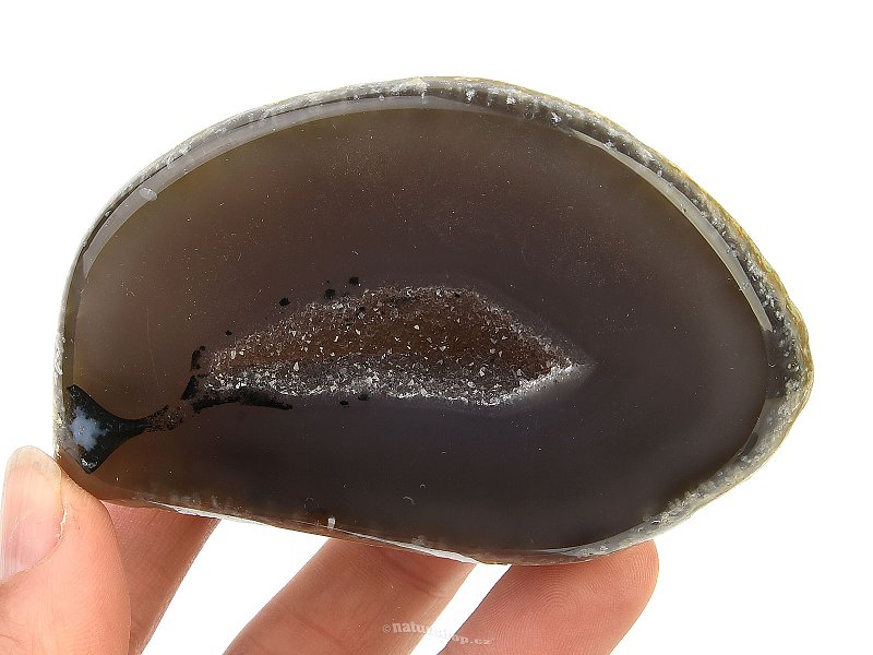 Agate geode brown with cavity 236 g