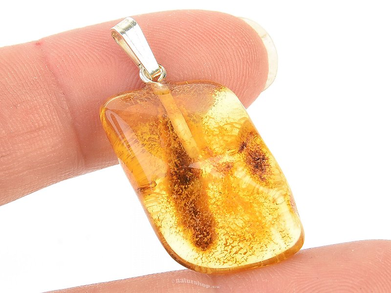 Amber pendant handle Ag 925/1000 2.2g