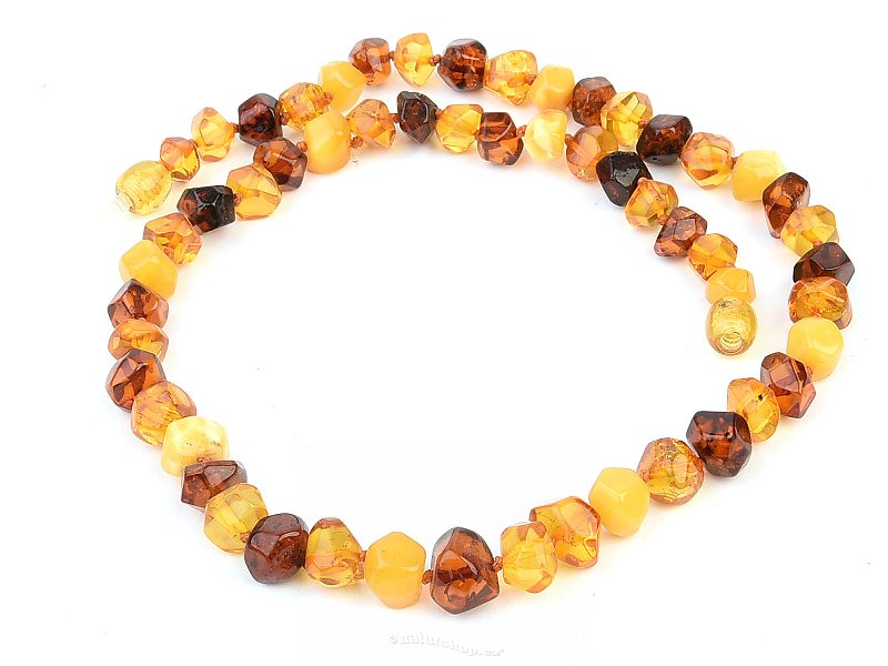 Necklace roped amber mix 45cm