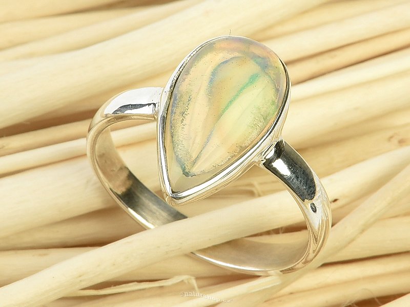 Ring with precious opal Ag 925/1000 2.6g (size 57) Ethiopia