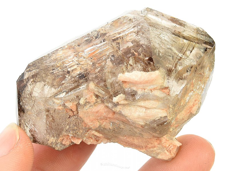Záhněda broušená forma s krystaly 57g
