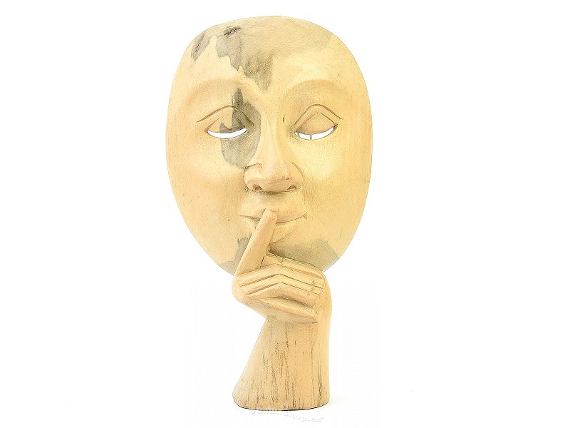 Dřevěná maska stojící z Indonésie (24cm)