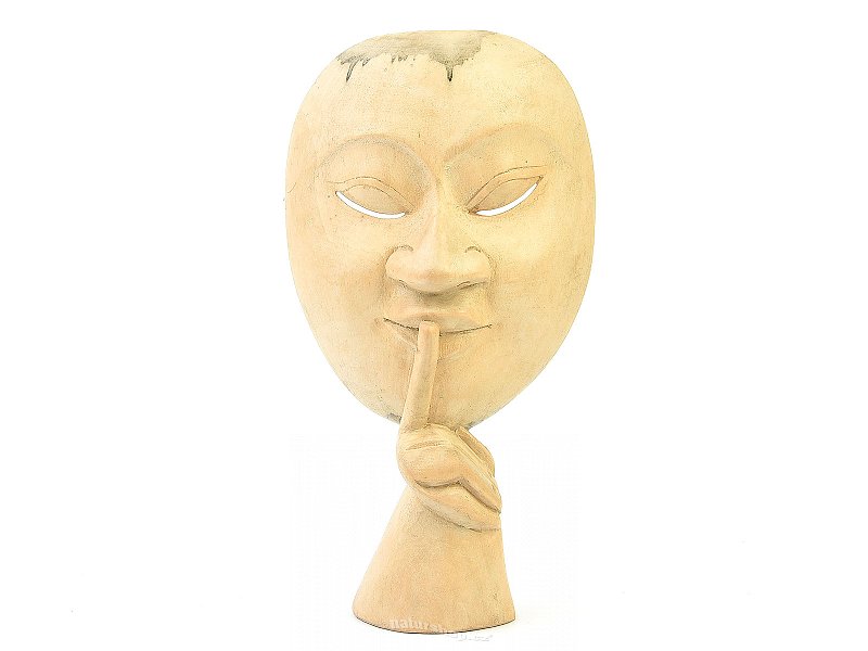Standing wooden mask (Indonesia) 22cm