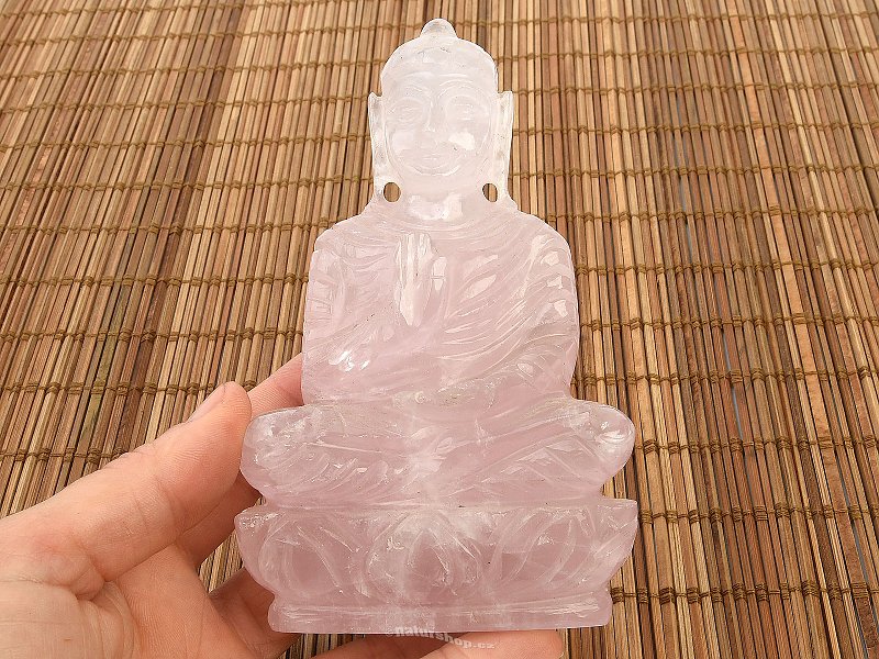 Rosequartz Buddha 12.5 cm