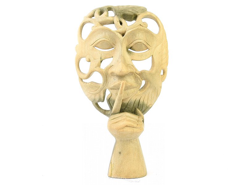 Standing wooden mask (Indonesia) 24cm