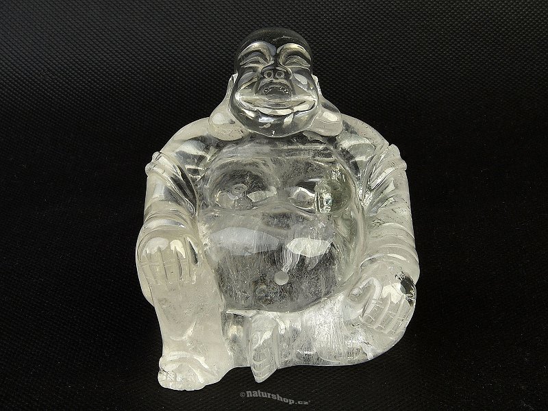 Šťastný Buddha z křišťálu 8,5 cm