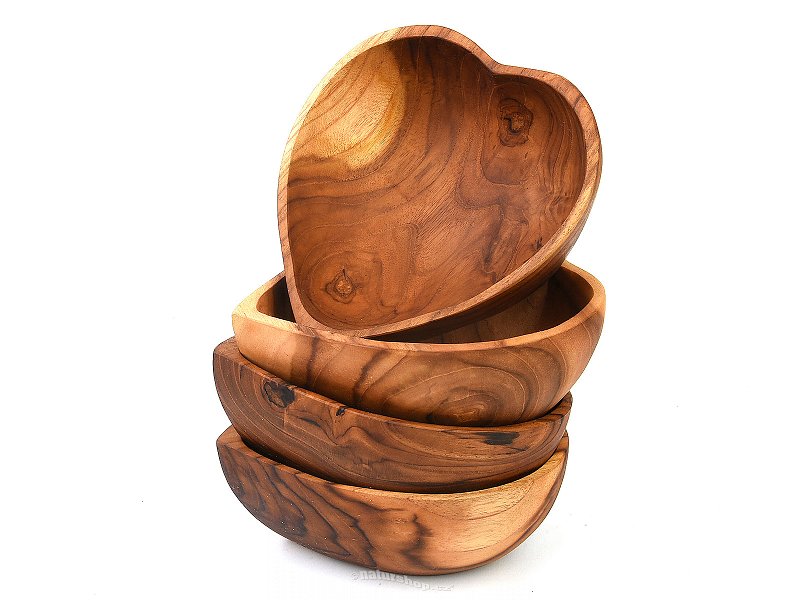 Wood heart bowl (Indonesia) approx. 15cm