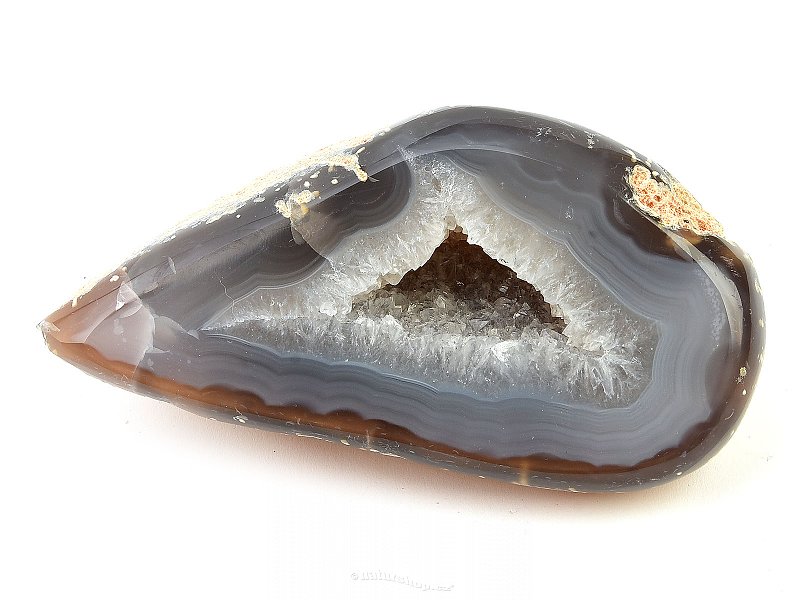 Agate geode brownish gray 215 g