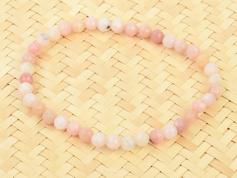 Pink Andean opal bracelet 4mm