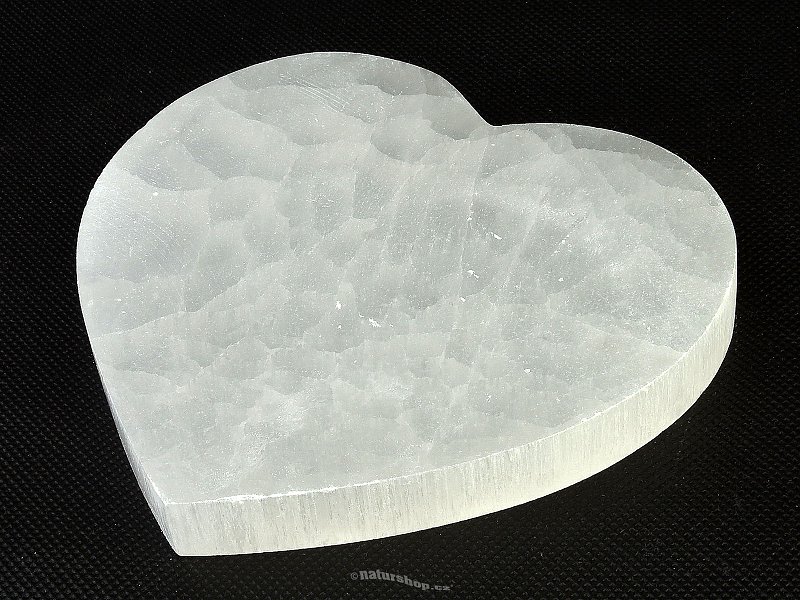 Selenite heart from Morocco approx. 14.5 cm