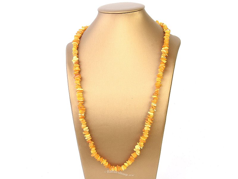 Milky amber necklace (138cm)