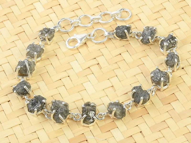 Raw diamond bracelet Ag 925/1000 13.6 g
