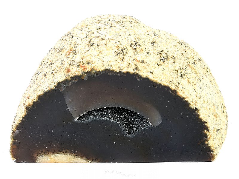 Agate geode brown with cavity 218g