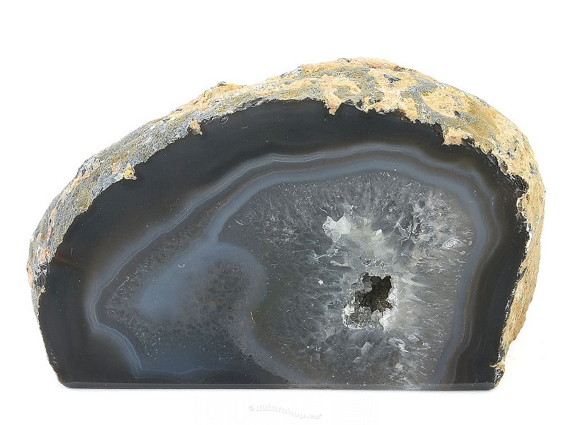 Agate geode with cavity 381g