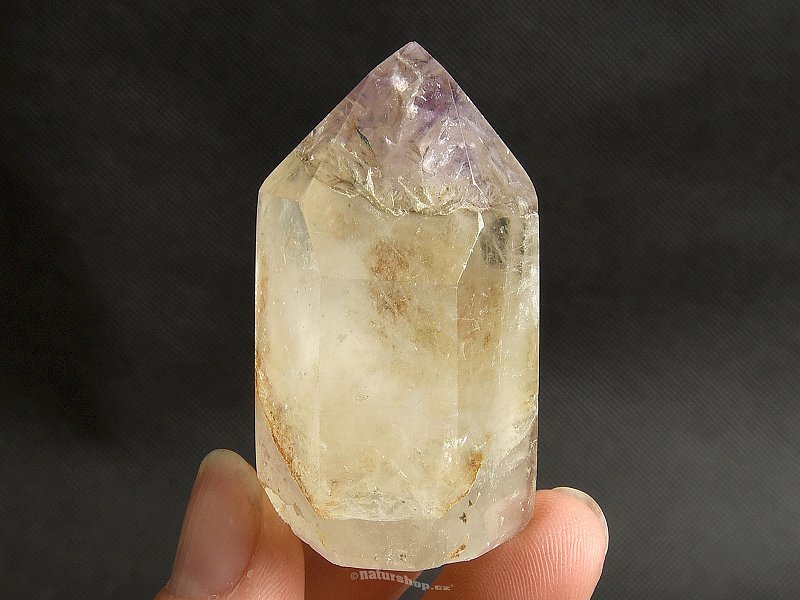 Crystal with amethyst cut point 58g