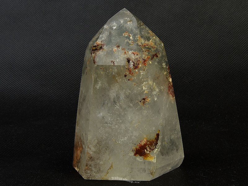 Crystal cut point with inclusions 608g