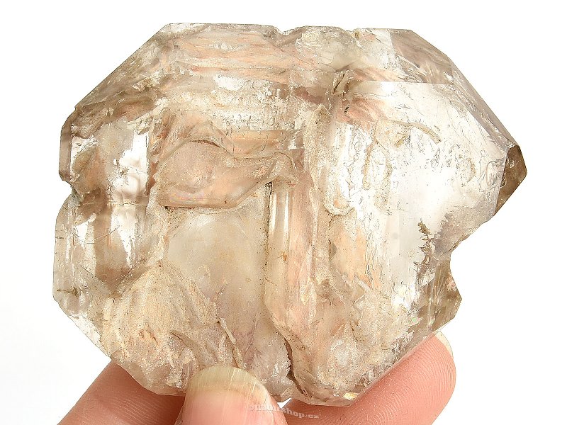 Záhněda dvojitý krystal broušený 69g