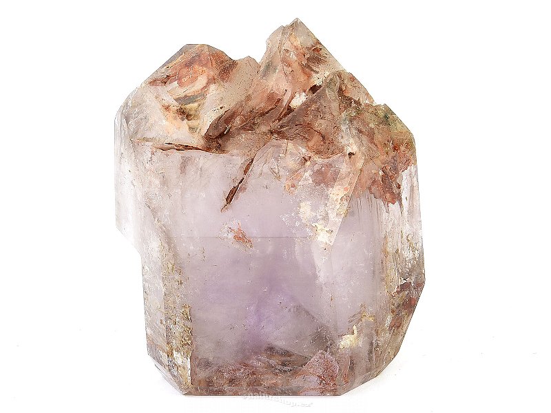 Amethyst + crystal with hematite + brown cut form 488g