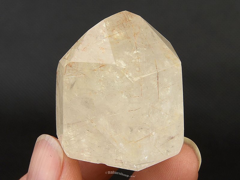 Crystal with sagenite cut point (42g)