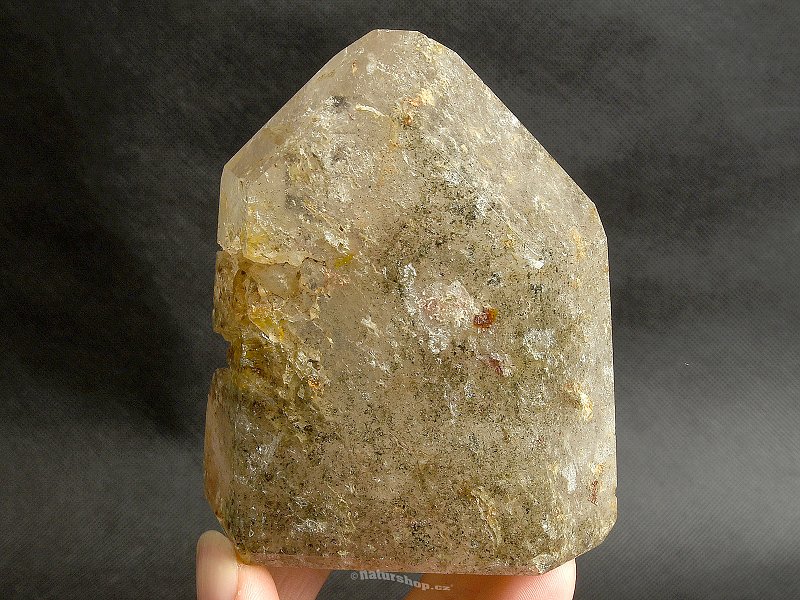 Crystal with inclusions, semi-cut tip 381g
