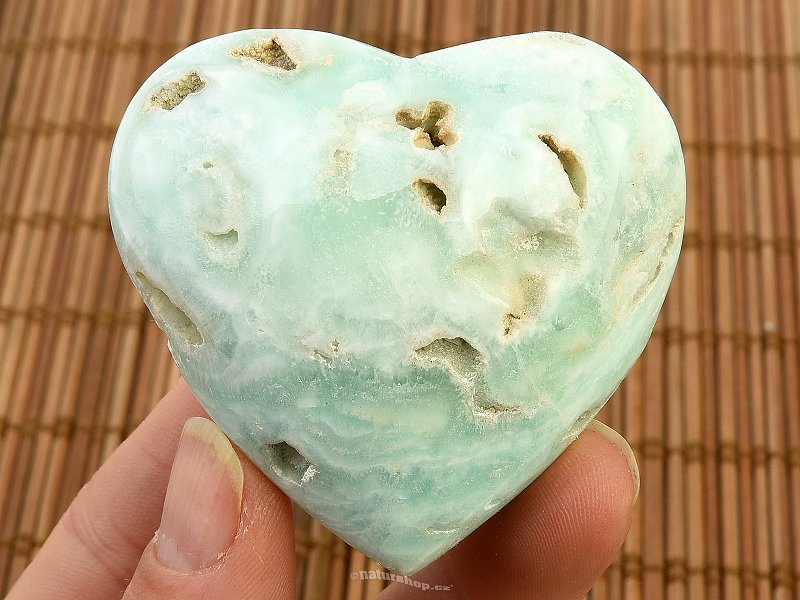 Srdce modrý aragonit (Pakistán) 116g