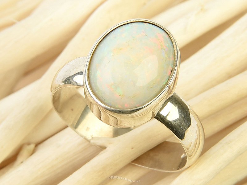 Ring with expensive opal Ag 925/1000 3.3g size 52
